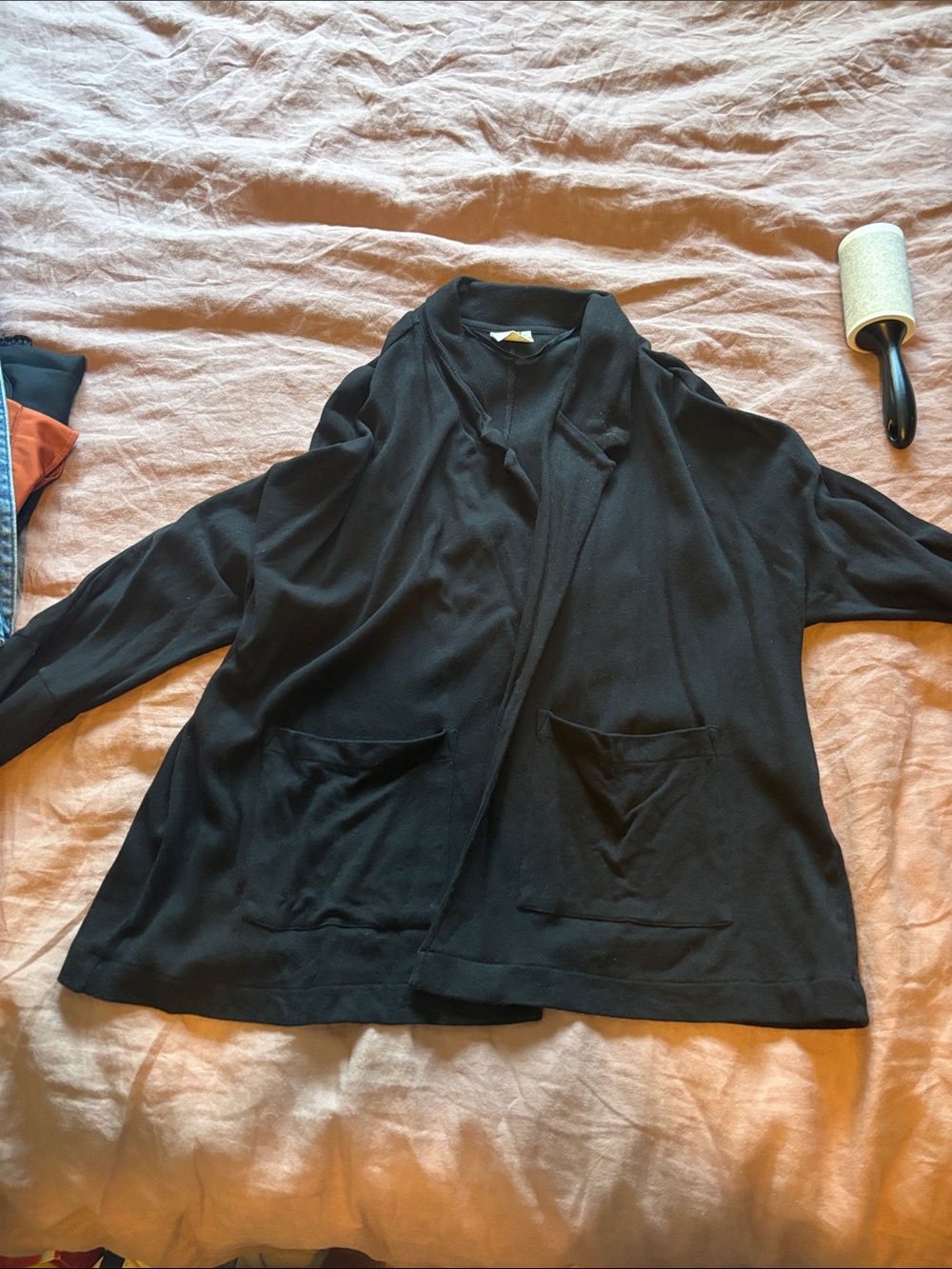 Classic Black Open-Front Women's Blazer Jacket